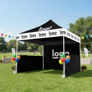 High Quality 10*10 Popup Canopy Advertising Tent Peak Banner Fire Retardant Waterproof for Tradeshow Giveaways
