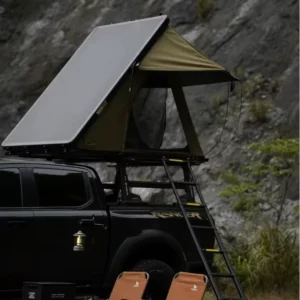 High Quality 2 Person SUV & Truck Rooftop Tent China Hard Shell with Aluminum Pole Triangle Type for