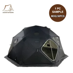 High Quality 5 7 Person Insulated Octagon Cotton Tent For Ice Fishing Triple Layers Thermal Insulation For Winter Outdoor Hiking