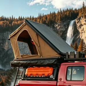 High Quality 600D Oxford Waterproof 2 Person Roof Tent Car Aluminum Hardshell Rooftop Tent