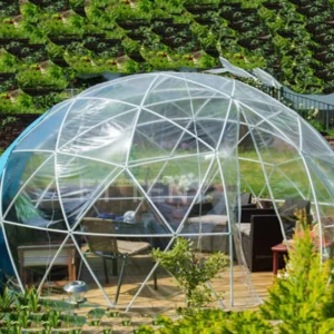 High Quality Customization 4M Diameter Outdoor Crystal Geodesic Dome Tent