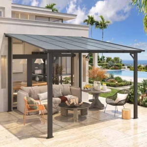 High-Quality Durable Easily Assembled Steel Outdoor Retractable Awning Luxury Garden Gazebo Sun Shade Canopy Rodent- and Rot-Proof