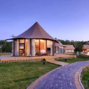 High Quality Outdoor Glamping Hotel Tent with Steel Frame and PVDF Cover for Holiday Retreat Accommodation