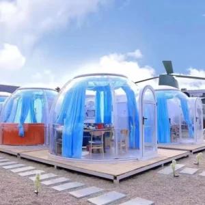 High Quality Oversized Transparent Bubble Tent Inflatable Polygon Fabric Sides Oxford Cover for Outdoor Resorts Hotels Large