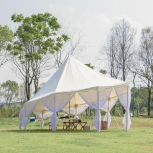 High Quality Poly Cotton Small Event Tents Canvas Event Tent 6 People Outdoor Wedding