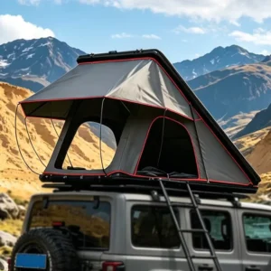 High Quality Portable Foldable Windproof 600D Oxford Triangular Aluminum Hard Top SUV Roof Tent