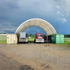 High Quality Portable PVC Double Truss Dome Container Roof Arch Shelter Shipping Container Garage Shelter Cover Canopy