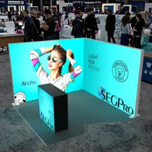 High Quality Quick Set Portable Trade Show Equipment Display Booth SEG Light Box Exhibition Booth Display Trade Show Booth Stand