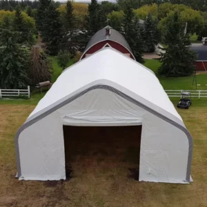 High Quality Steel PVC Coated Waterproof Durable Portable Modern Shandong Outdoor Storage Shelter Canopy with Arch Roof