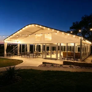 High Quality Two Bedrooms PVC Waterproof Four Season Outdoor Aluminum curved Tent for Parties