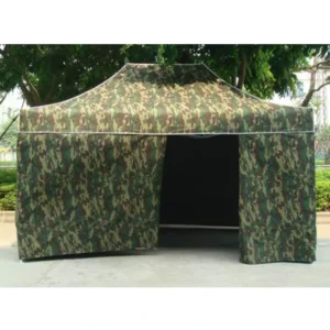 High Quality Waterproof Disaster Relief Canvas Tent Steel Frame 3x6M Two Bedrooms Desert Camouflage for Outdoor Use