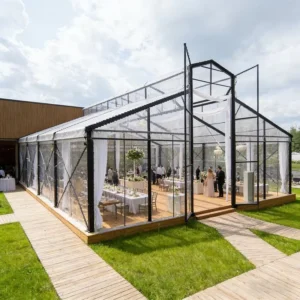 High Strength Aluminum Alloy Clear Tent For Wedding Party Corporate Event Outdoor Banquet With Windproof And Waterproof Features