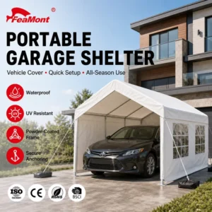 High Strength Steel Carport 10x20ft Car Canopy Tent UV Protected Vehicle Shelter for Backyard Parking