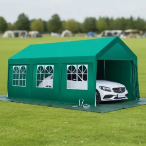 High quality Heavy duty Steel Frame 3×6 Easy to use Tufted Tent with Sidewalls Suitable for Trade Shows Parties and Resorts