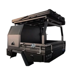 High quality Waterproof Aluminum Alloy Toolbox Canopy Available with Rooftop and Side Tent Options Suitable for Outdoor Use