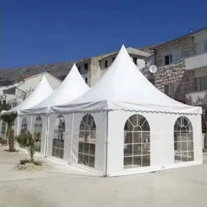 High-tensile-strength PVC cover tarp waterproof anti-UV pagoda canopy tent for events and bubble houses