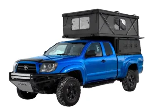 Hiperlion Four Season Quick Automatic Opening Pop up Truck Bed Camper Aluminum Hard Shell with Big Space for Tacoma