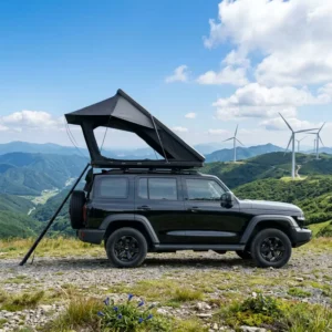 Hiycamp Overland 4WD Touring Waterproof 4 People SUV Aluminum Alloy Rooftop Tent Wedge Hard Shell Top Roof Tent