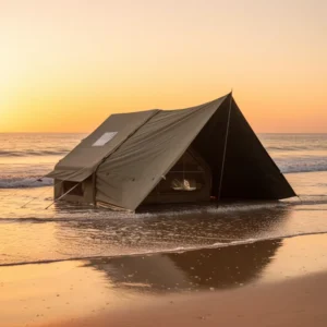 Hot Sell Luxury Four Season Large 3 4 Person Waterproof PVC Oxford Canvas Air Tent Quick Open Portable Pump Aluminum Pole Double
