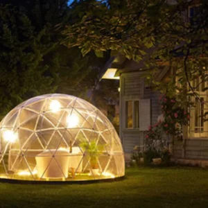 Hot Selling 3.6 50m Diameter Transparent PVC Cover Steel Tube Geodesic Dome House Tent Dome