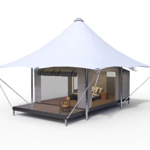 Hot Selling GLAMPING Hotel TENT with One Living Room and 2 Bedrooms Glamping Safari Tent for Resorts