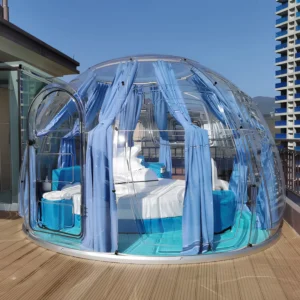 Hotel Polycarbonate Dome Tent Modular Prefab PC Crystal Bubble Dome House
