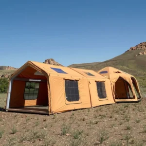 Houmu Luxury Outdoor Camping Quick Opening Inflatable Roof Tent 9+9.5 Cotton Four Season Extra Large Portable Weatherproof