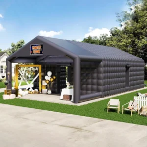 House Shaped Outdoor Inflatable Tent Oxford Material 20 Person Capacity 3.6×4.8x6m Customizable Size Color Events Camping