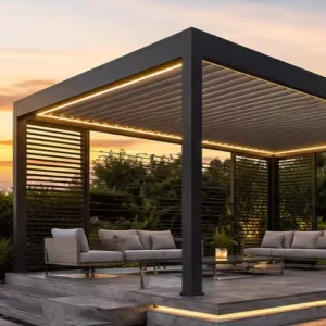 Household Outdoor Aluminium Shade Pavilion Weather Resistant Shelter for Backyard