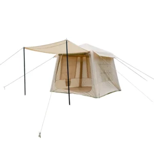 Household Outdoor Portable Sunscreen Windproof Oxford Cloth Double Layer Canopy Camping Inflatable Tent 4.8m for 3 4 People