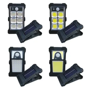 IP65 Waterproof Clip-On Solar Light with USB-C and Solar Charging
