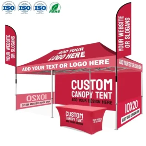 ISO9001 CE RoHS Customized Oxford Fabric 10/15/20ft Aluminum Folding Portable Gazebo Tent for Outdoor Advertising and Trade Shows