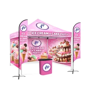 Ice Cream Gazebo Food Trade Show Tent with Customized Logo for Outdoor Events and Exhibitions
