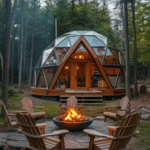 Igloo House Glass Sunroom Camping Glamping Geodesic Dome Tent Resort Garden Outdoor Metal Frame