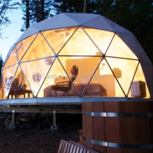 Igloo PVC Glamping Outdoor Aluminium Exhibition Insulated Geodesic Dome Tent
