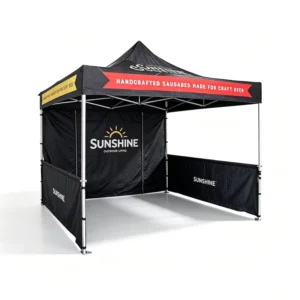 Indoor Outdoor 10×10/10×20 FT Custom Pop-Up Event Canopy Tent with Sidewalls for Exhibitions and Trade Shows