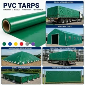 Industrial PVC Coated Waterproof Tarpaulin Roll for Truck Car Logistics Vehicle Side Curtain Enclosure & Protection System