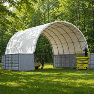 Industrial PVC Dome Shipping Strong Container Shelter Storage Tent for Equipment