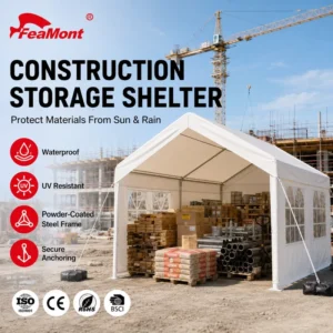Industrial Storage Shelter 10x20ft Heavy Duty Storage Tent Waterproof Tool Shed for Temporary Warehouse
