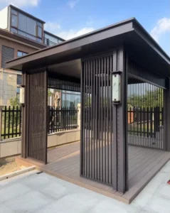 Industrial Tough Aluminum Alloy Pergola Thick Frame Waterproof Welded Canopy for Courtyard and Public Areas
