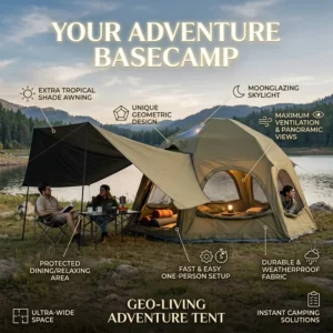 Inflatable 4.5m Diameter Spherical Dome Camping Tent UV Protection 3000mm Waterproof for Family Glamping