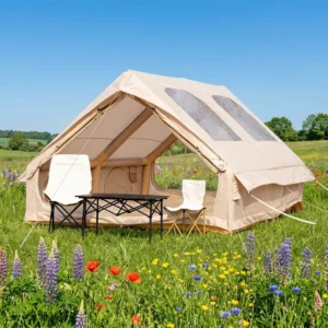 Inflatable Adventure Lodge 12sqm 300D Oxford 3x4x2m Twin Entrance Dual Roof Window Camping Cabin Trade