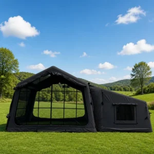 Inflatable Air Tent House 2 Room Quick Setup Waterproof Portable Family Glamping Shelter for Outdoor Camping Picnic Hiking