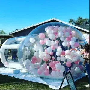 Inflatable Bubble Camping Tent with Tunnel Clear Inflatable Lawn Tent