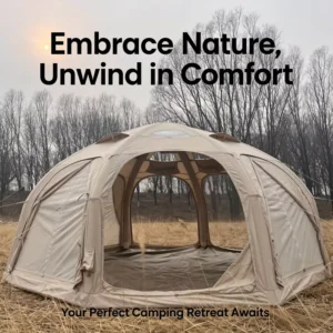 Inflatable Camping Dome Tent with Custom Fabric and Size Options
