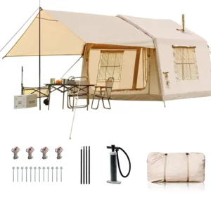 Inflatable Camping & Hiking Tent Outdoor Waterproof Oxford Fabric Four-Season Polyurethane Coating (PU 3000mm)