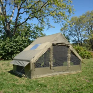 Inflatable Camping OutdoorTent Glamping Hand Pump All Season 3 Mins Easy Setup Waterproof Mesh Window 3 4 Person