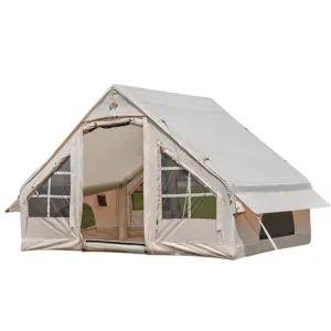 Inflatable Camping Tent 2/4/6/8 Person Waterproof Four Season Easy Setup Stove Jack Awning Rectangular Structure 118×86.6×74.8