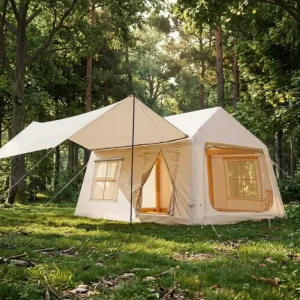 Inflatable Camping Tent 4 Seasons 3000mm+ Waterproof Oxford Cloth Easy Setup UV Protection Ventilation Single Layer