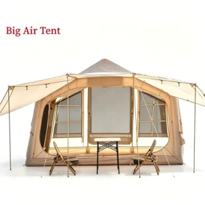 Inflatable Camping Tent Hand Pump Oxford 2 Doors Waterproof Quick Automatic Opening One Bedroom Portable Vent